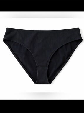 Aerie Ribbed Bikini Bottoms Black Swim Size XXL NWT